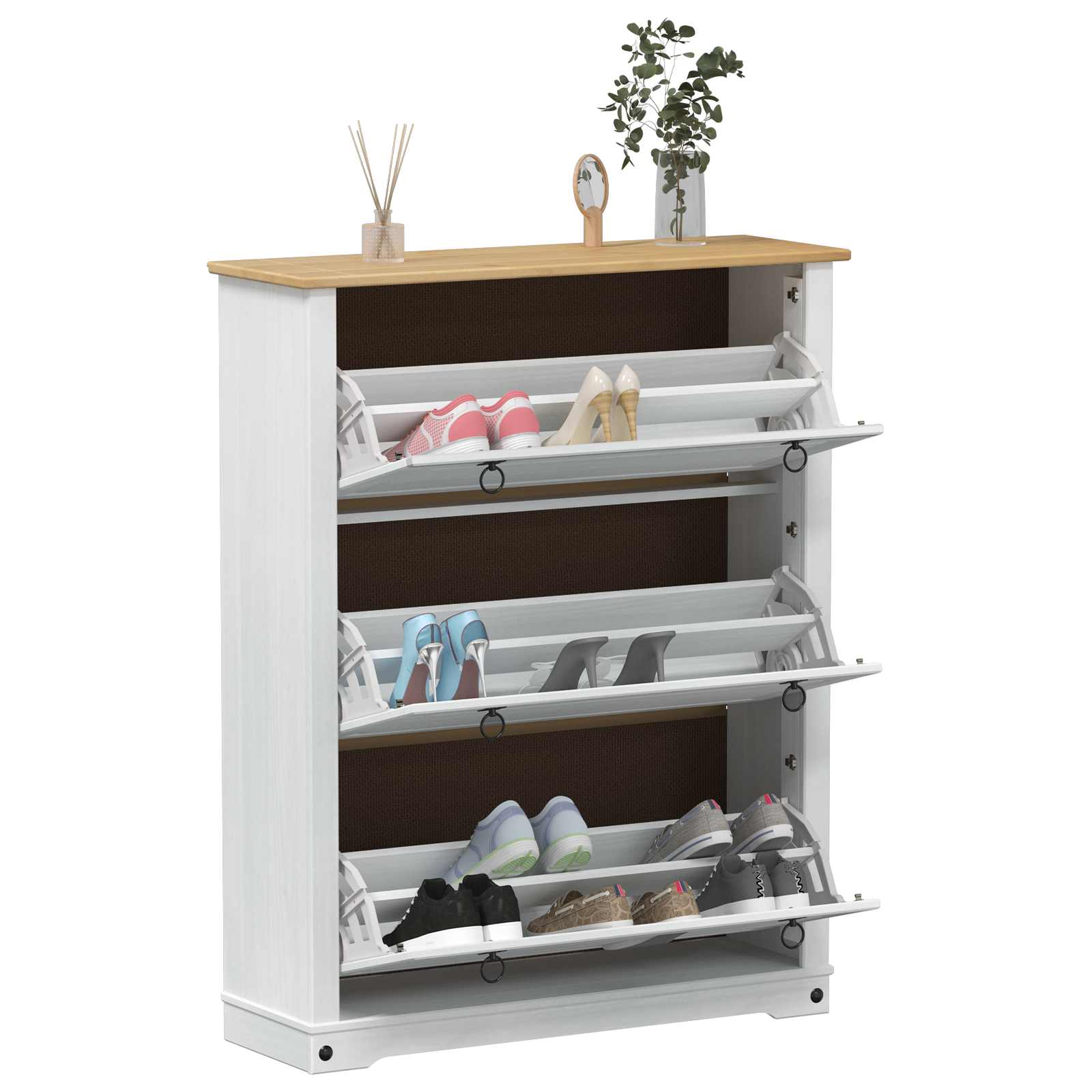 Ormar za cipele s ladicama Corona Bijelo 99 x 32 x 122 cm