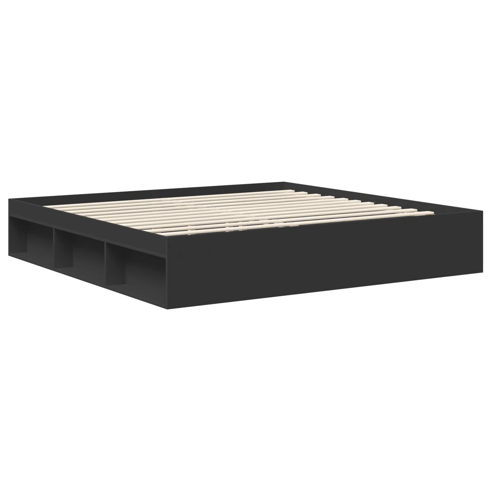 Krevetna konstrukcija Crna 200 x 200 cm Konstruirano drvo