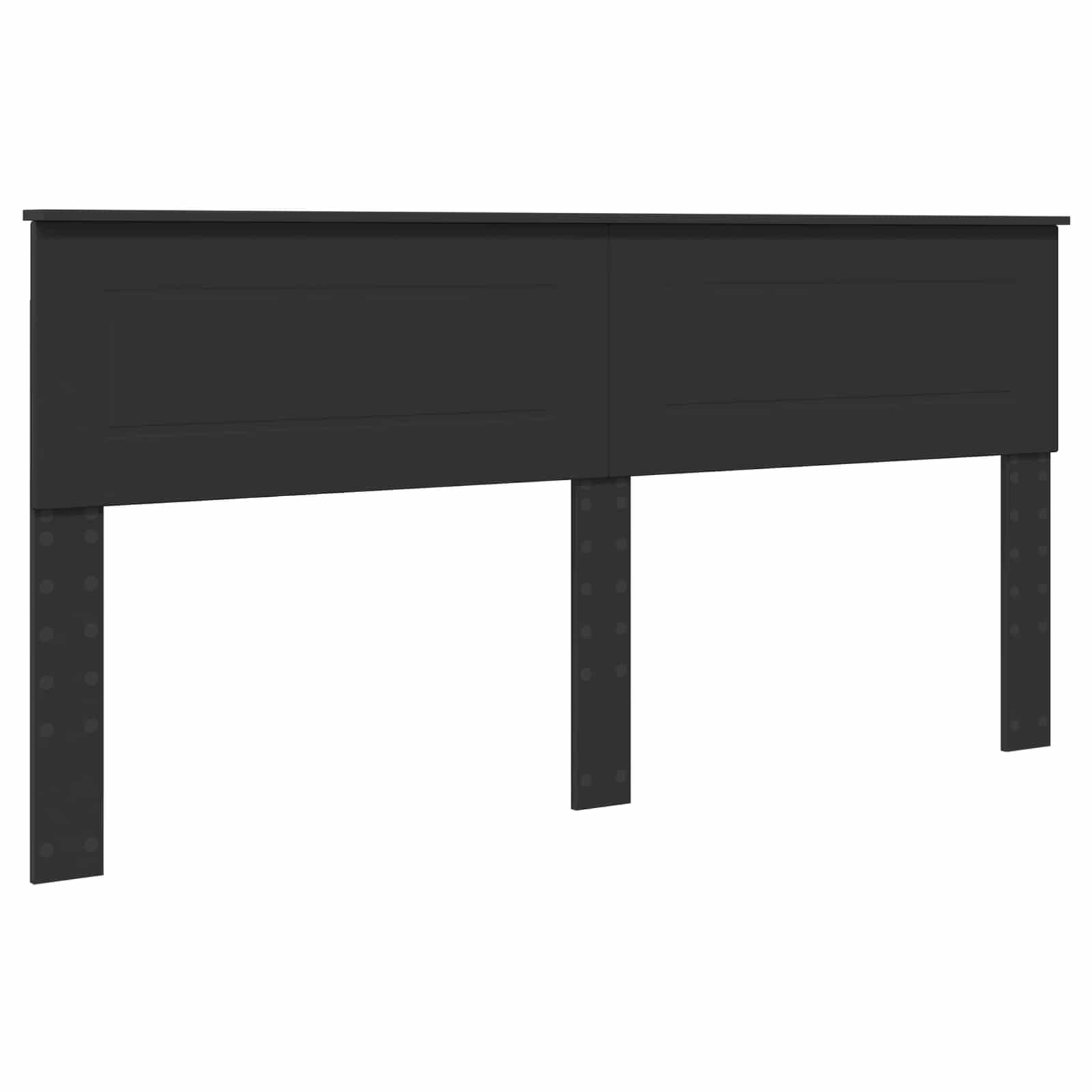 Krevetna konstrukcija Crna 200 x 200 cm Konstruirano drvo