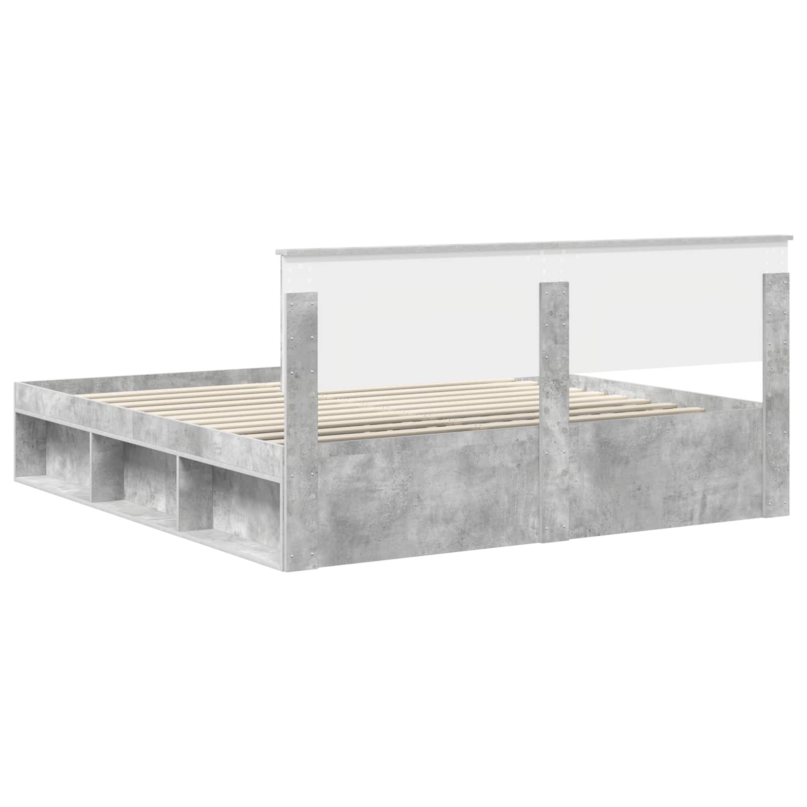 Krevetna konstrukcija Beton 180 x 200 cm Konstruirano drvo
