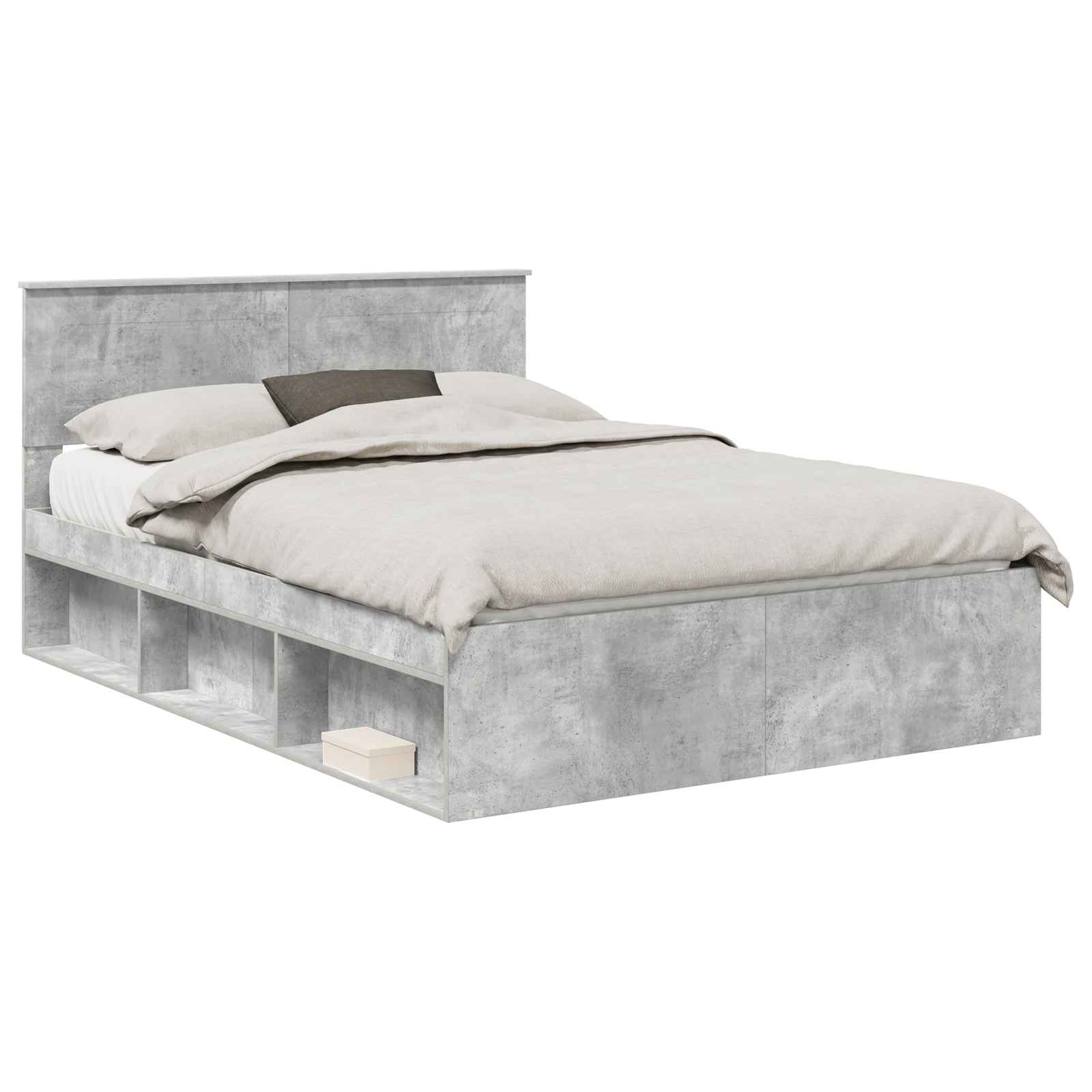 Krevetna konstrukcija Beton 160 x 200 cm Konstruirano drvo