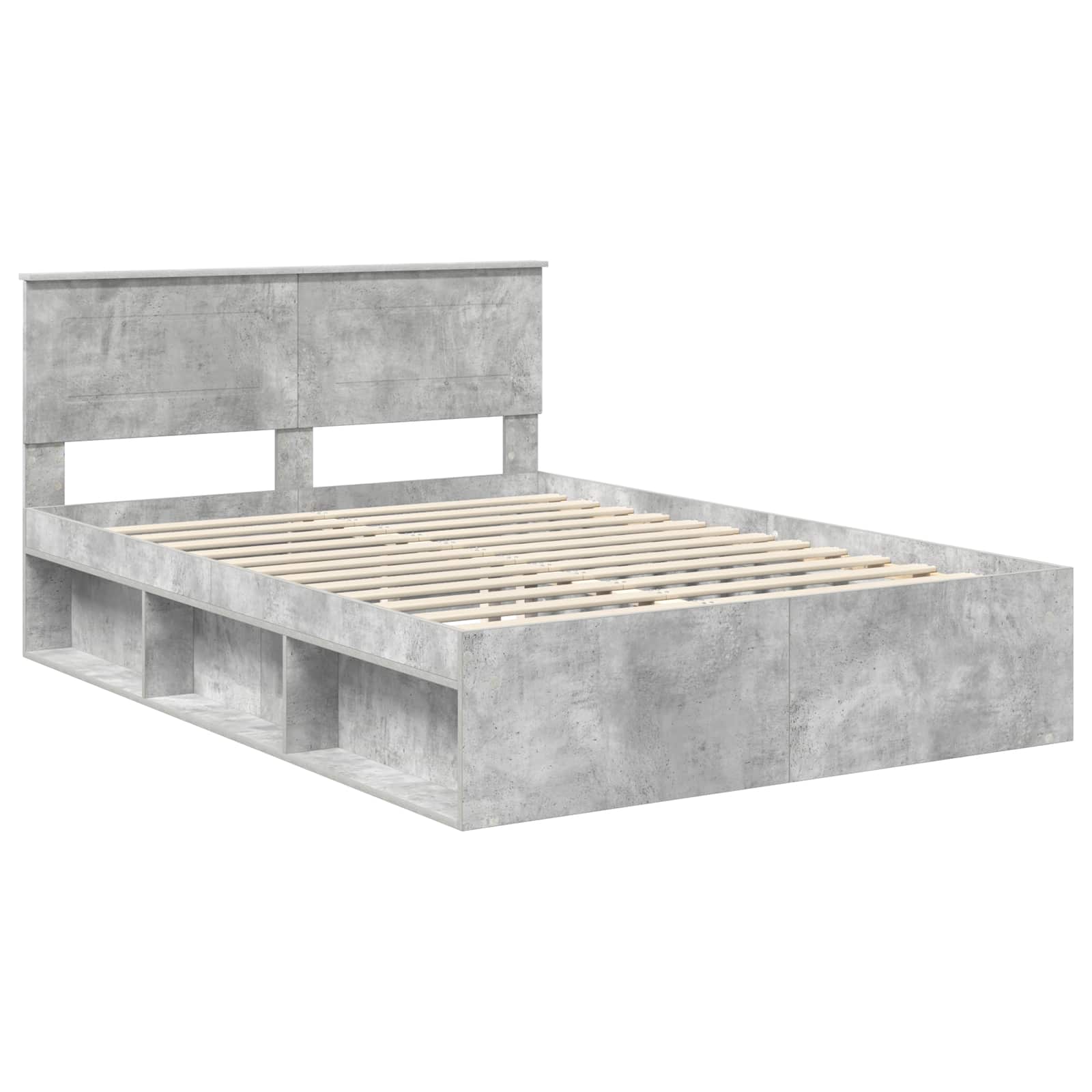 Krevetna konstrukcija Beton 160 x 200 cm Konstruirano drvo