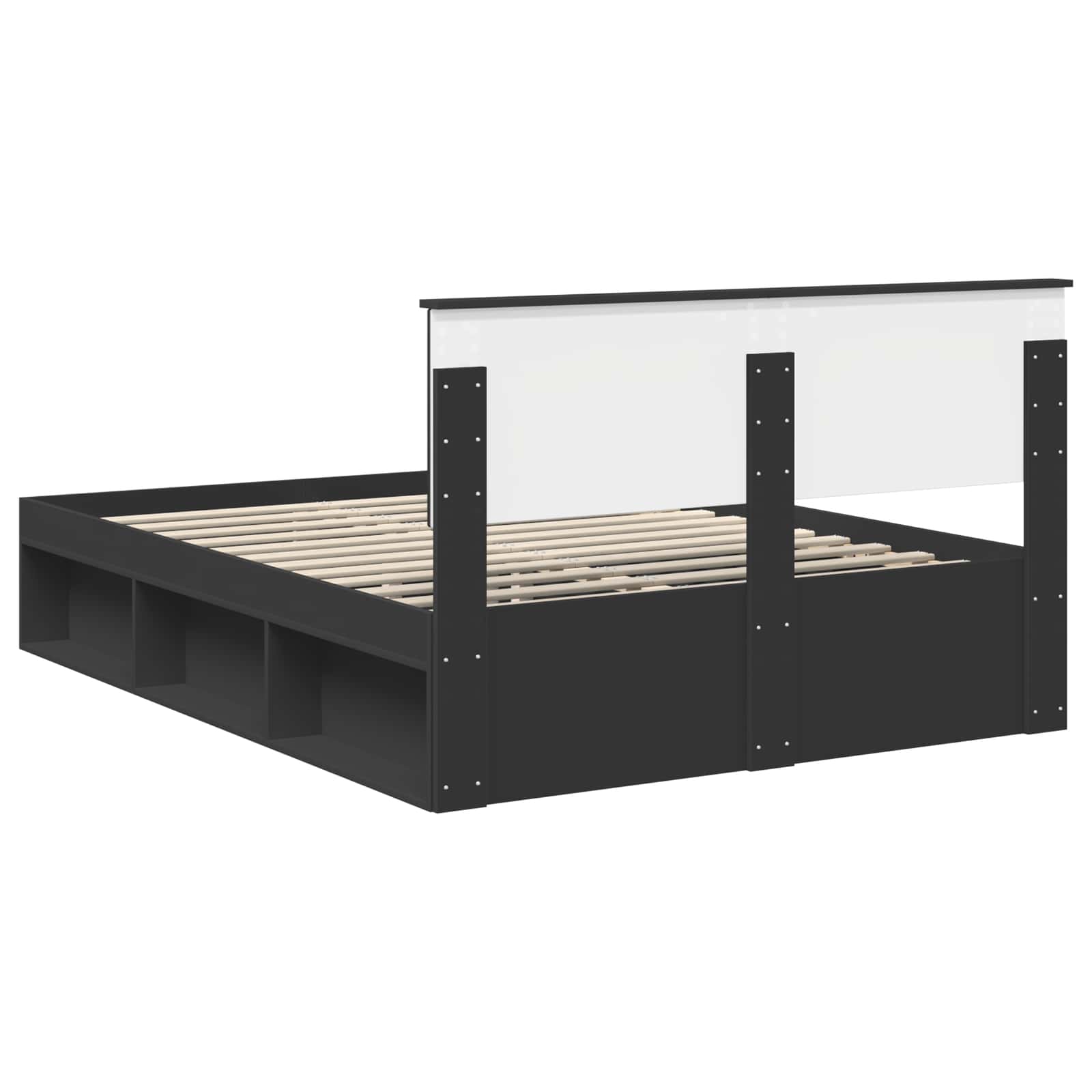 Krevetna konstrukcija Crna 150 x 200 cm Konstruirano drvo