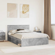 Krevetna konstrukcija Beton 140 x 190 cm Konstruirano drvo