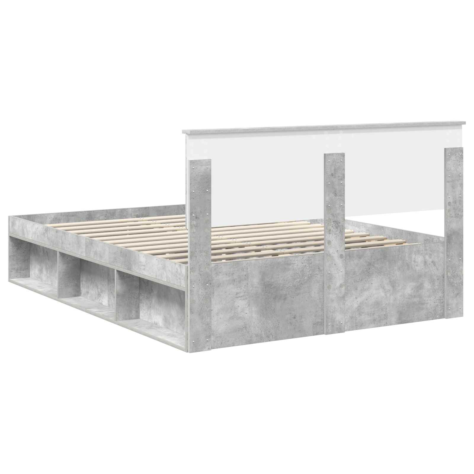 Krevetna konstrukcija Beton 140 x 190 cm Konstruirano drvo