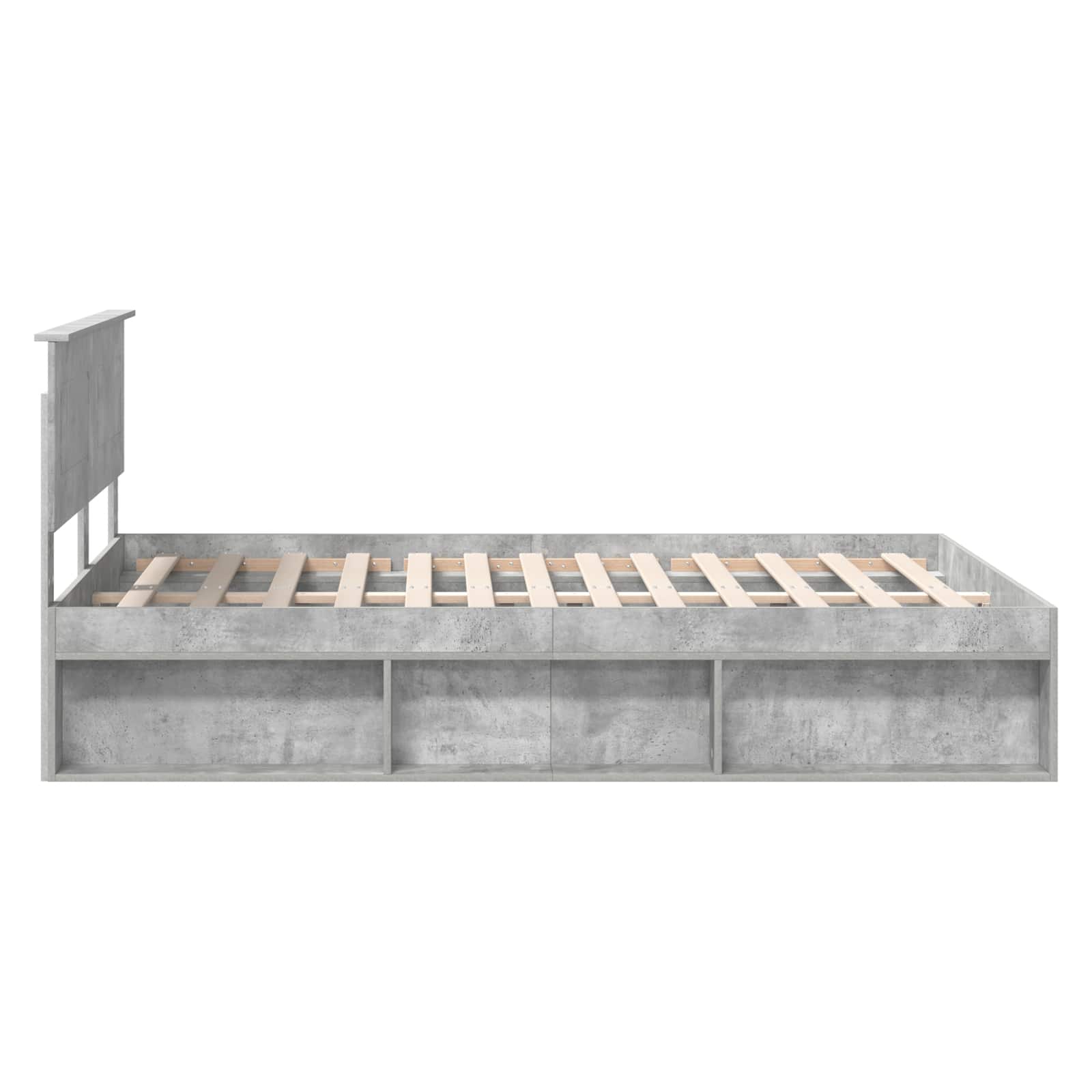 Krevetna konstrukcija Beton 140 x 190 cm Konstruirano drvo