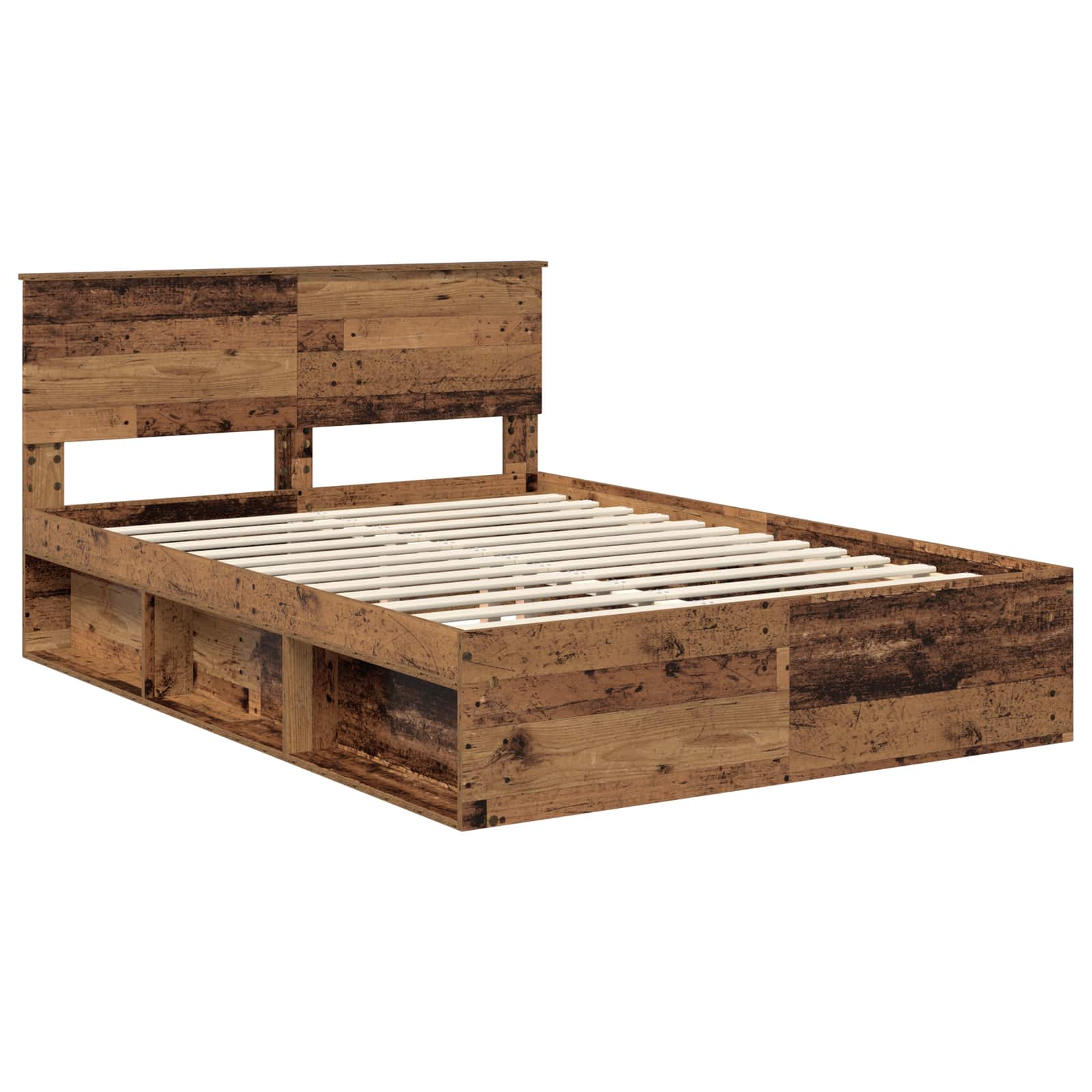 Krevetna konstrukcija Staro drvo 140 x 190 cm Konstruirano drvo