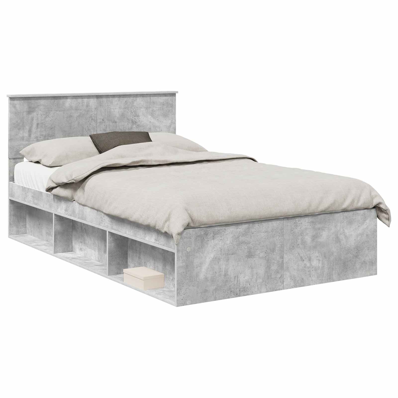 Krevetna konstrukcija Beton 120 x 200 cm Konstruirano drvo