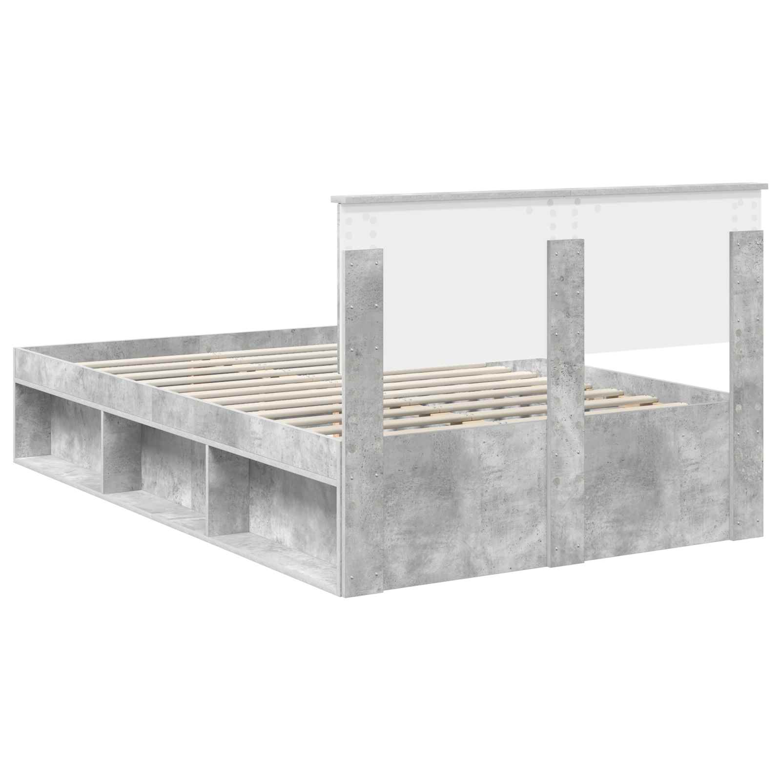 Krevetna konstrukcija Beton 120 x 200 cm Konstruirano drvo