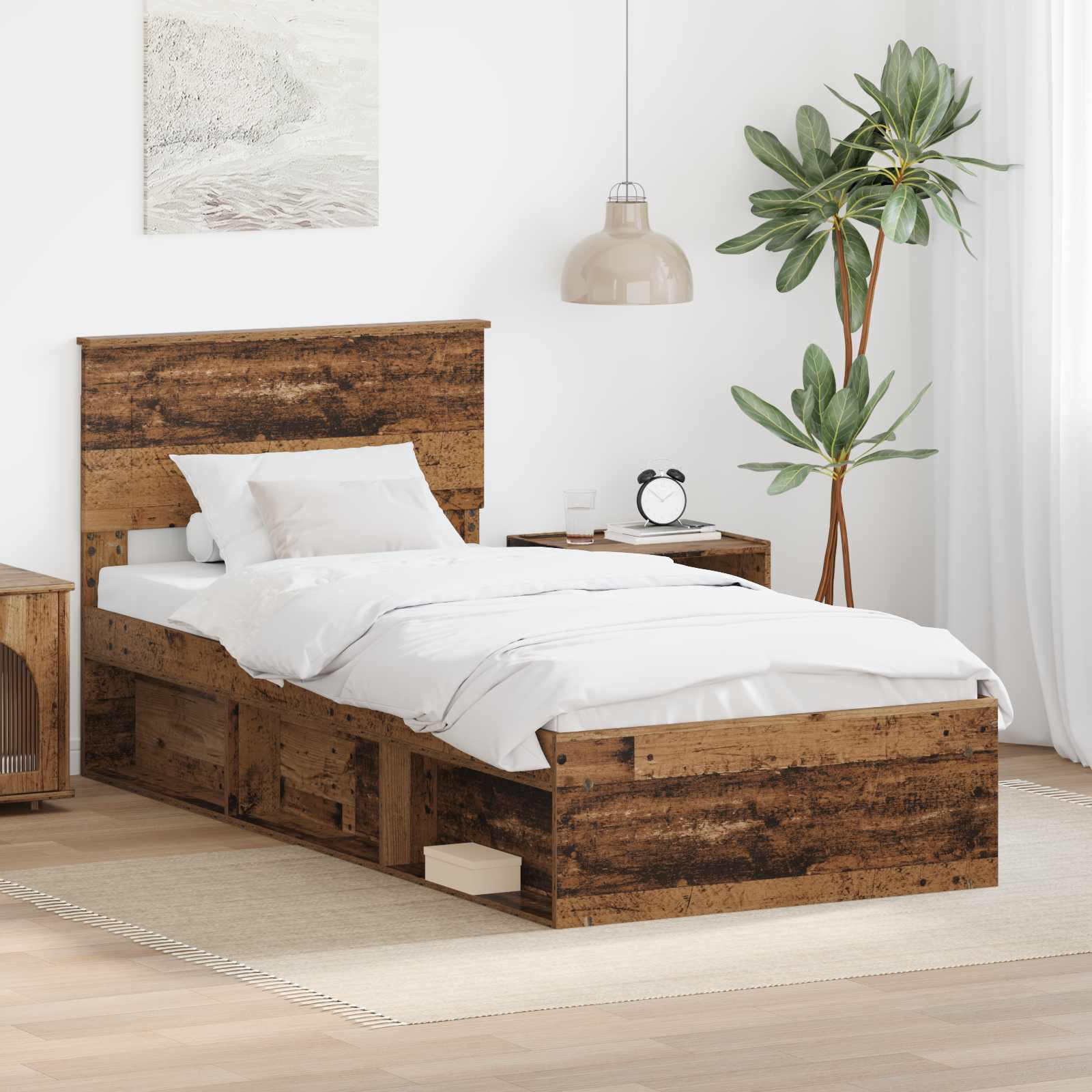 Krevetna konstrukcija Staro drvo 90 x 190 cm Konstruirano drvo
