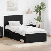Krevetna konstrukcija Crna 90 x 200 cm Konstruirano drvo