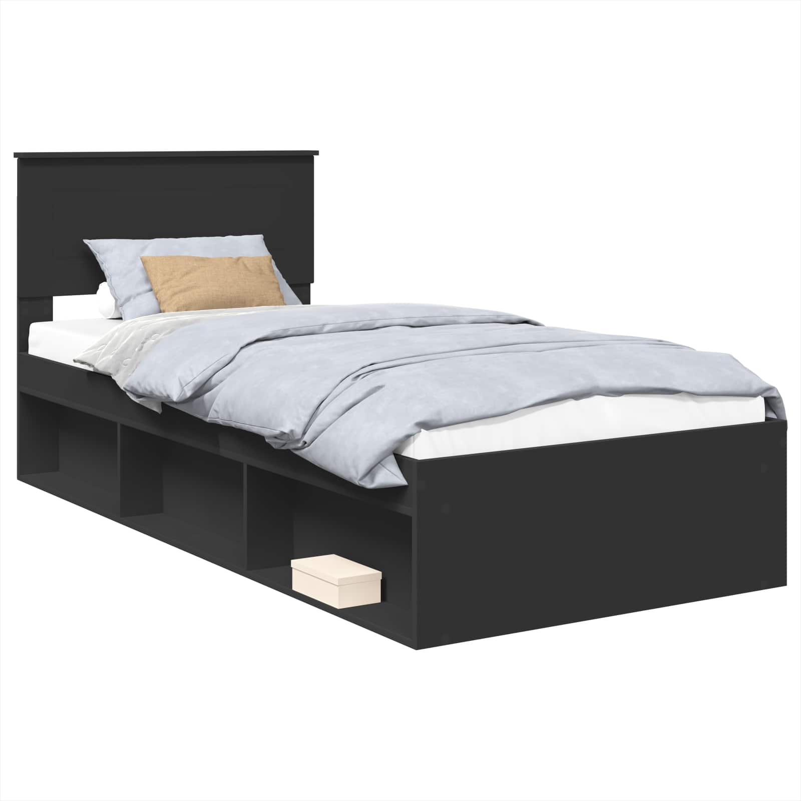 Krevetna konstrukcija Crna 90 x 200 cm Konstruirano drvo