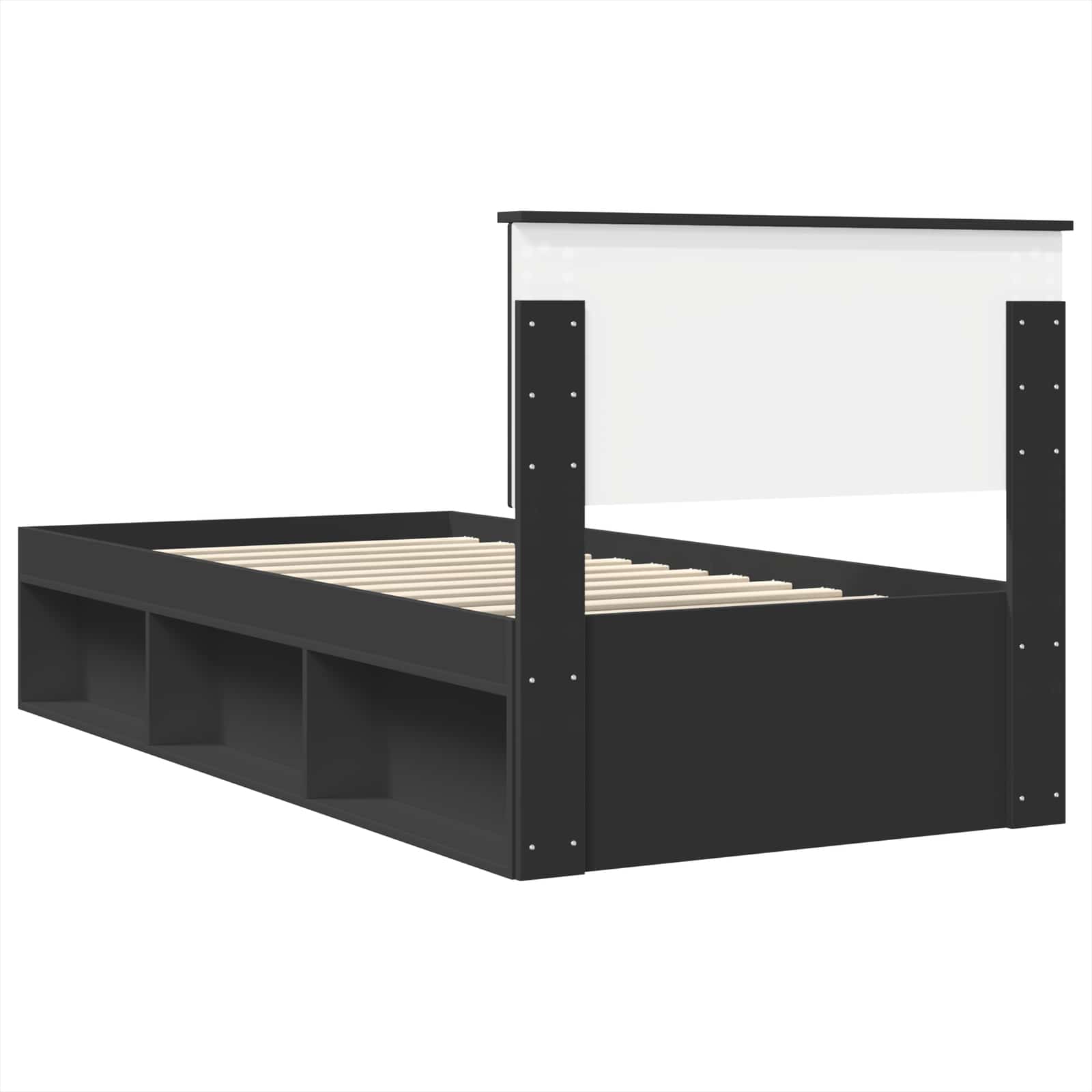 Krevetna konstrukcija Crna 90 x 200 cm Konstruirano drvo