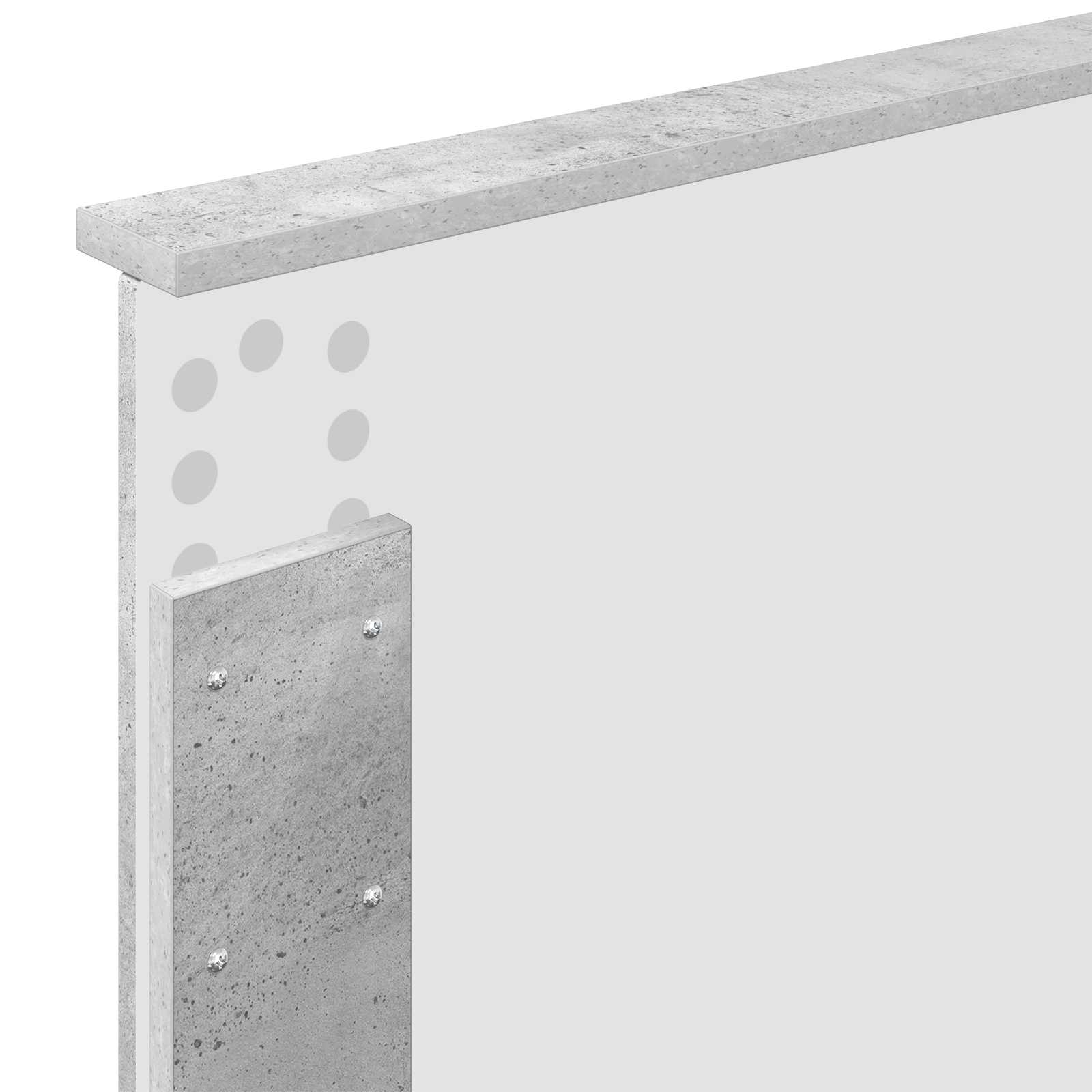 Krevetna konstrukcija Beton 90 x 200 cm Konstruirano drvo