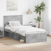 Krevetna konstrukcija Beton 90 x 200 cm Konstruirano drvo