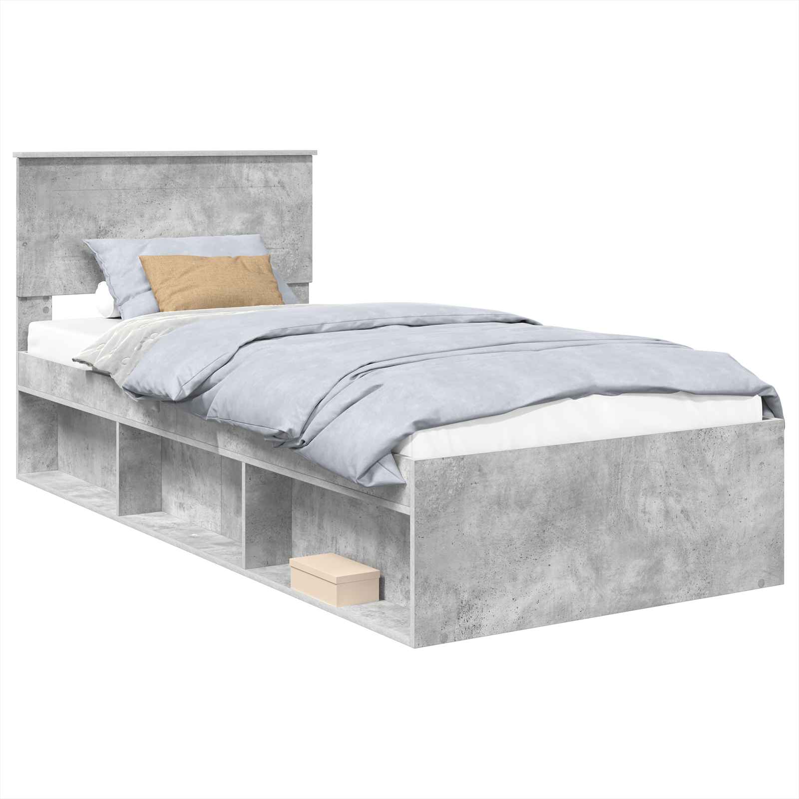 Krevetna konstrukcija Beton 90 x 200 cm Konstruirano drvo