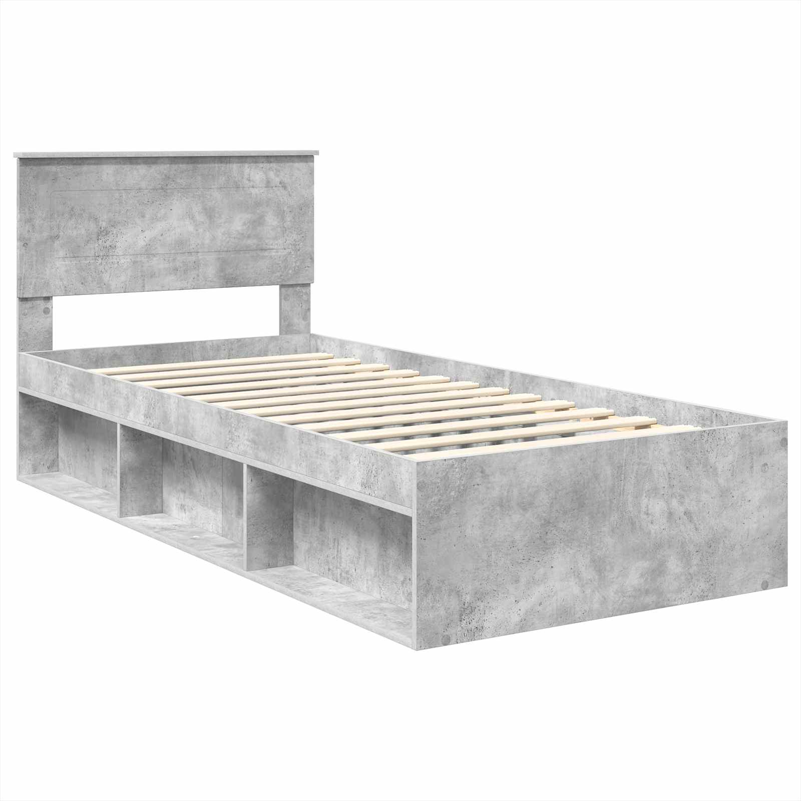 Krevetna konstrukcija Beton 90 x 200 cm Konstruirano drvo
