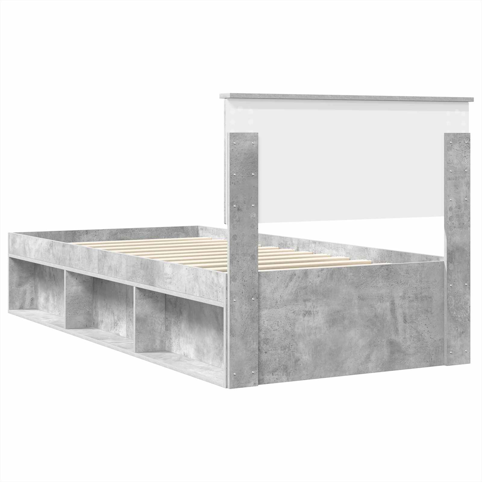 Krevetna konstrukcija Beton 90 x 200 cm Konstruirano drvo