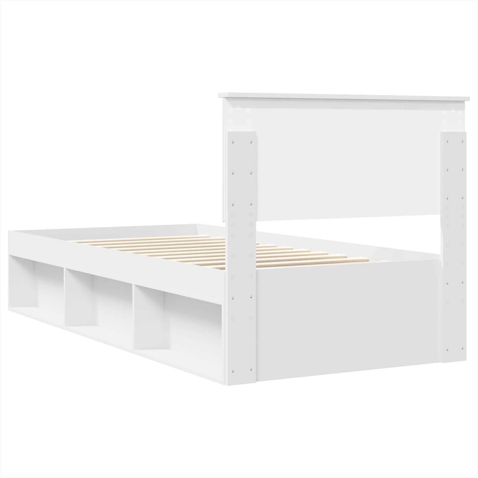 Krevetna konstrukcija Bijelo 75 x 190 cm Konstruirano drvo