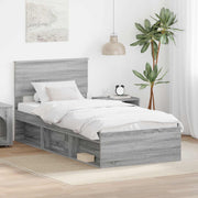 Krevetna konstrukcija Siva Sonoma 75 x 190 cm Konstruirano drvo