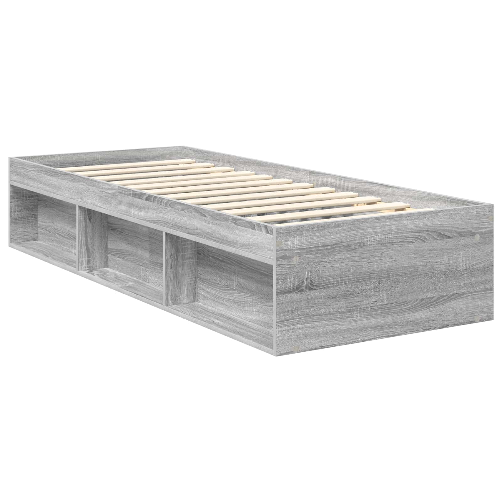 Krevetna konstrukcija Siva Sonoma 75 x 190 cm Konstruirano drvo
