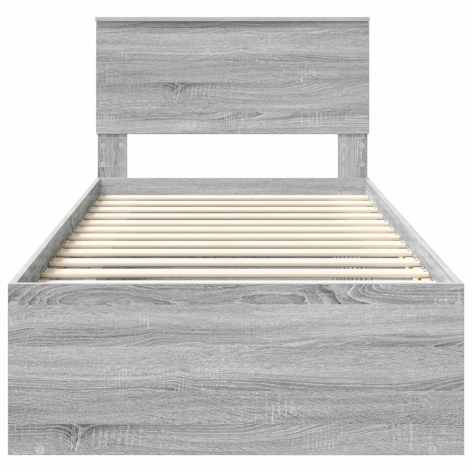 Krevetna konstrukcija Siva Sonoma 75 x 190 cm Konstruirano drvo
