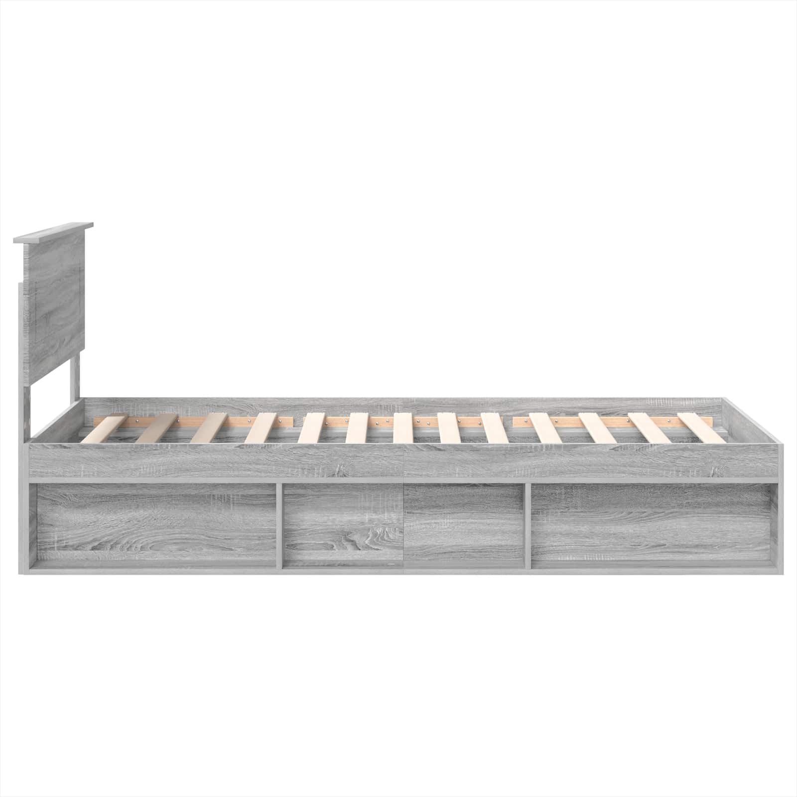 Krevetna konstrukcija Siva Sonoma 75 x 190 cm Konstruirano drvo