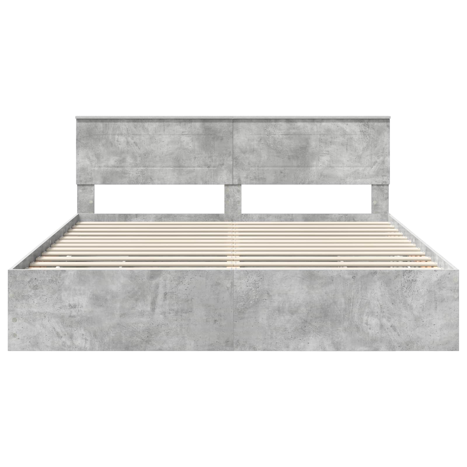 Krevetna konstrukcija s ladicama Betonski sivi 200 x 200 cm