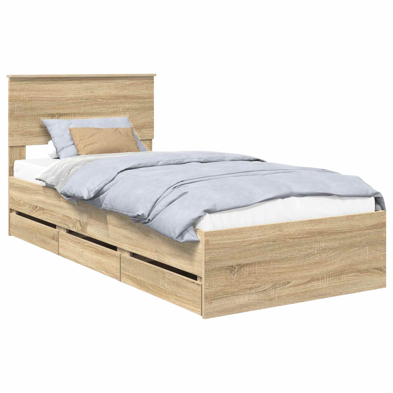 Krevetna konstrukcija Sonoma hrast 75 x 190 cm Inženjersko Drvo