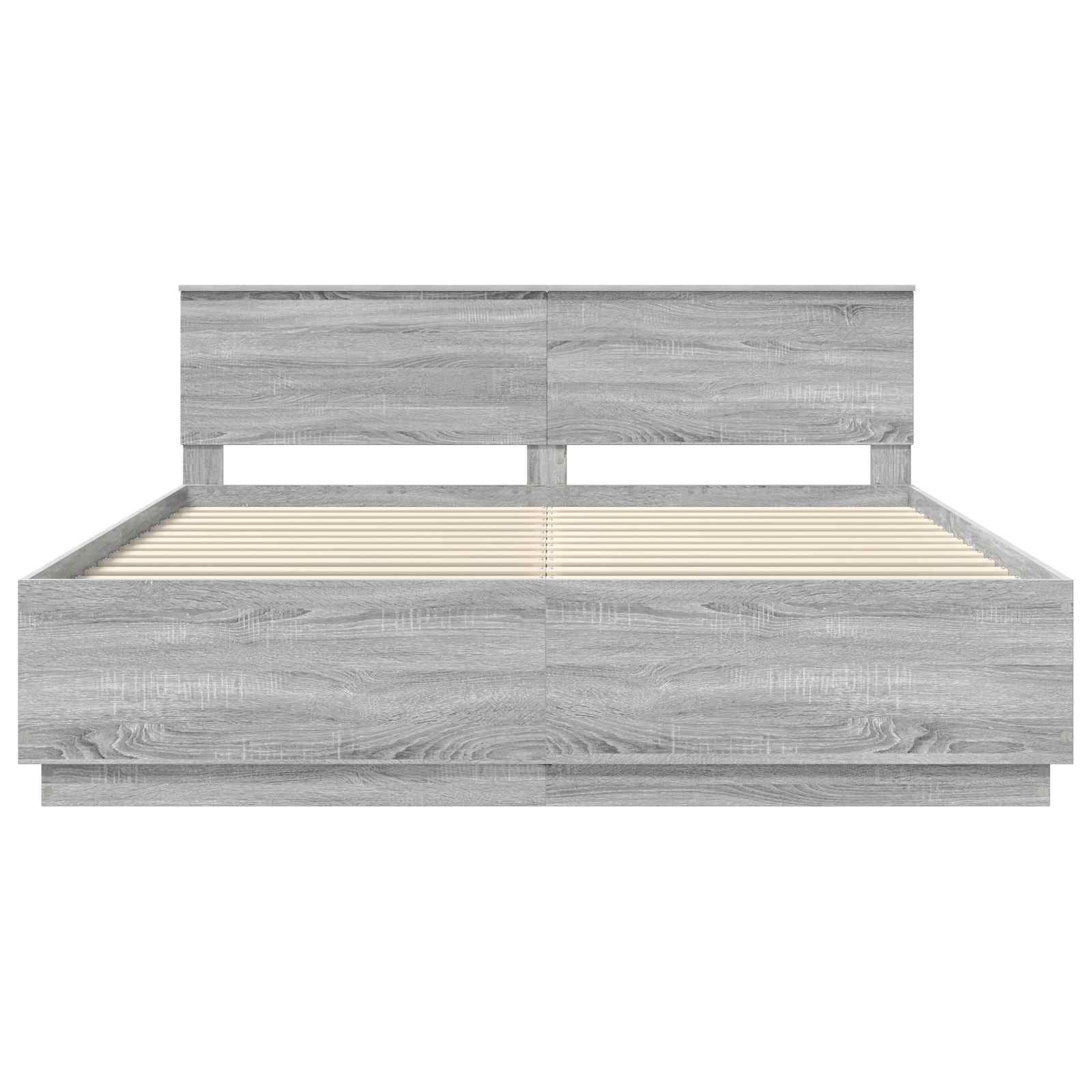 Krevetna konstrukcija S LED lampica Siva Sonoma 180 x 200 cm