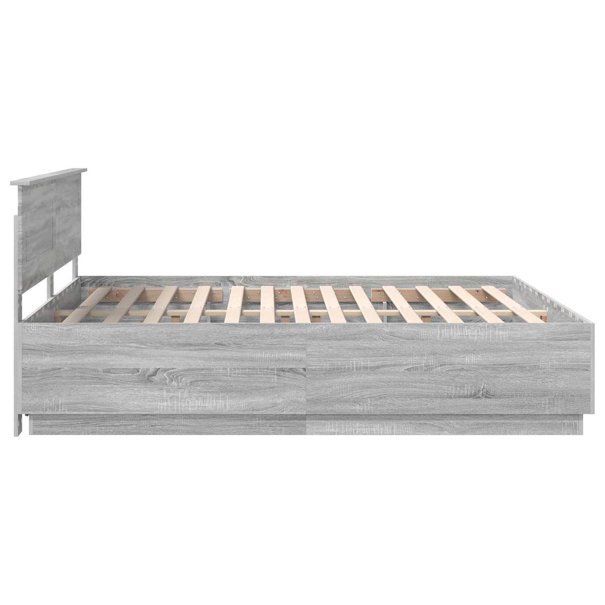 Krevetna konstrukcija S LED lampica Siva Sonoma 180 x 200 cm