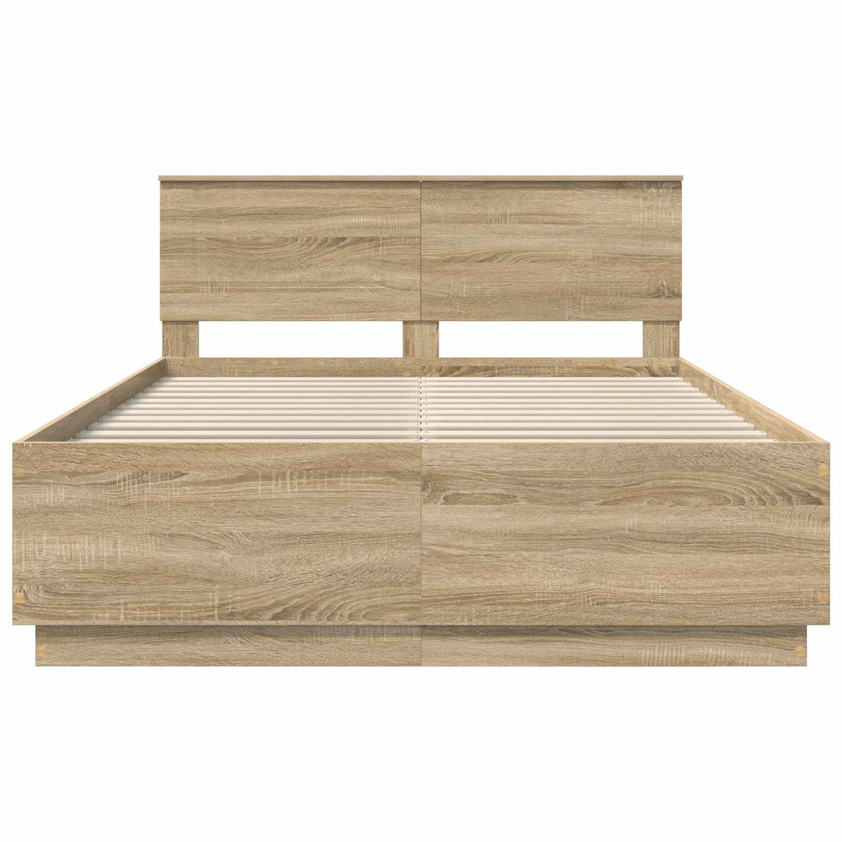 Krevetna konstrukcija S LED lampica Sonoma hrast 160 x 200 cm