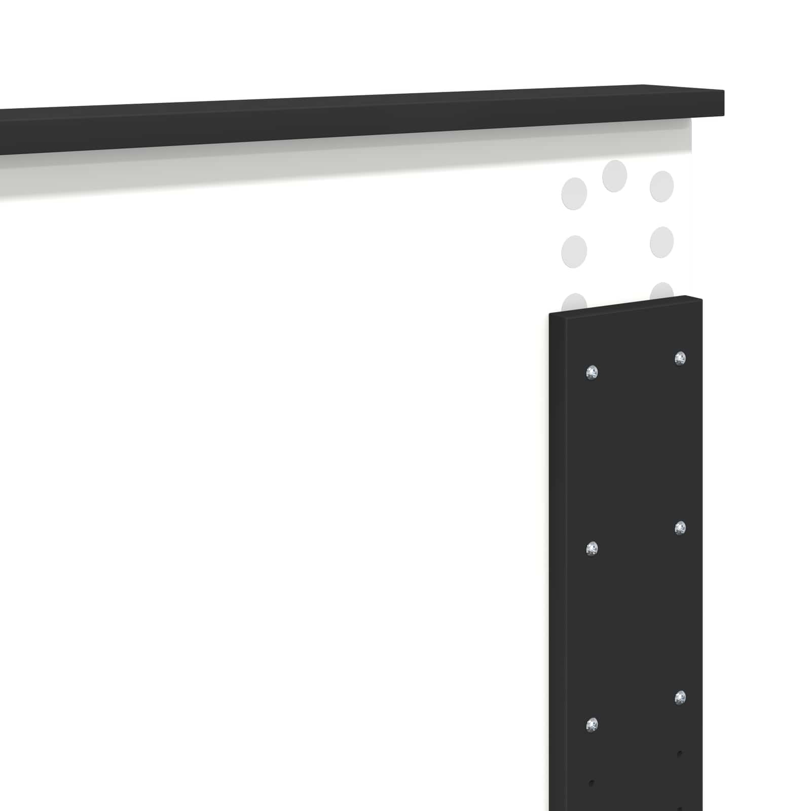 Krevetna konstrukcija Crna 150 x 200 cm Konstruirano drvo