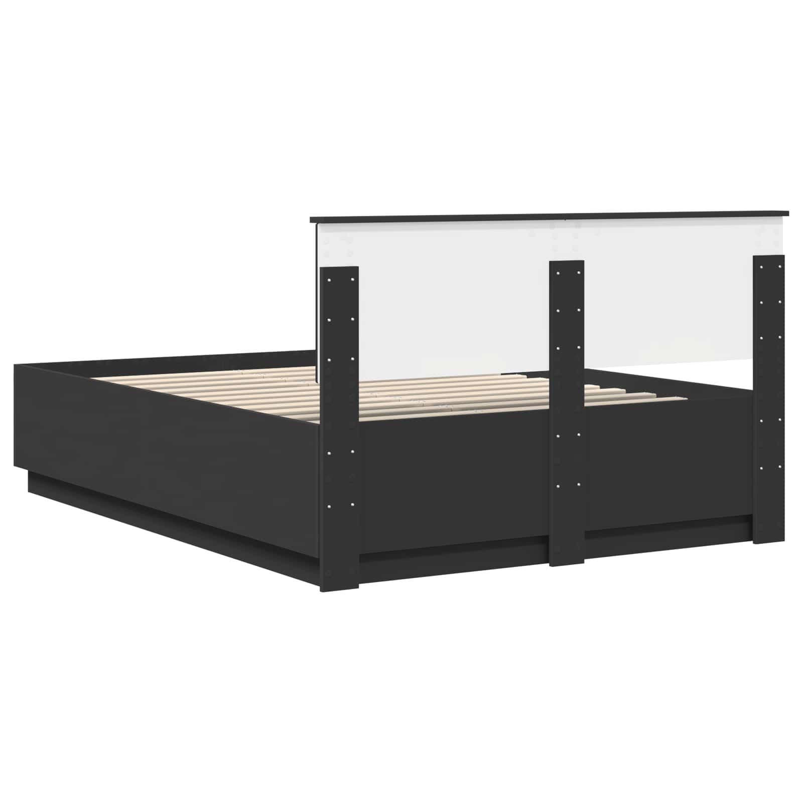 Krevetna konstrukcija Crna 150 x 200 cm Konstruirano drvo