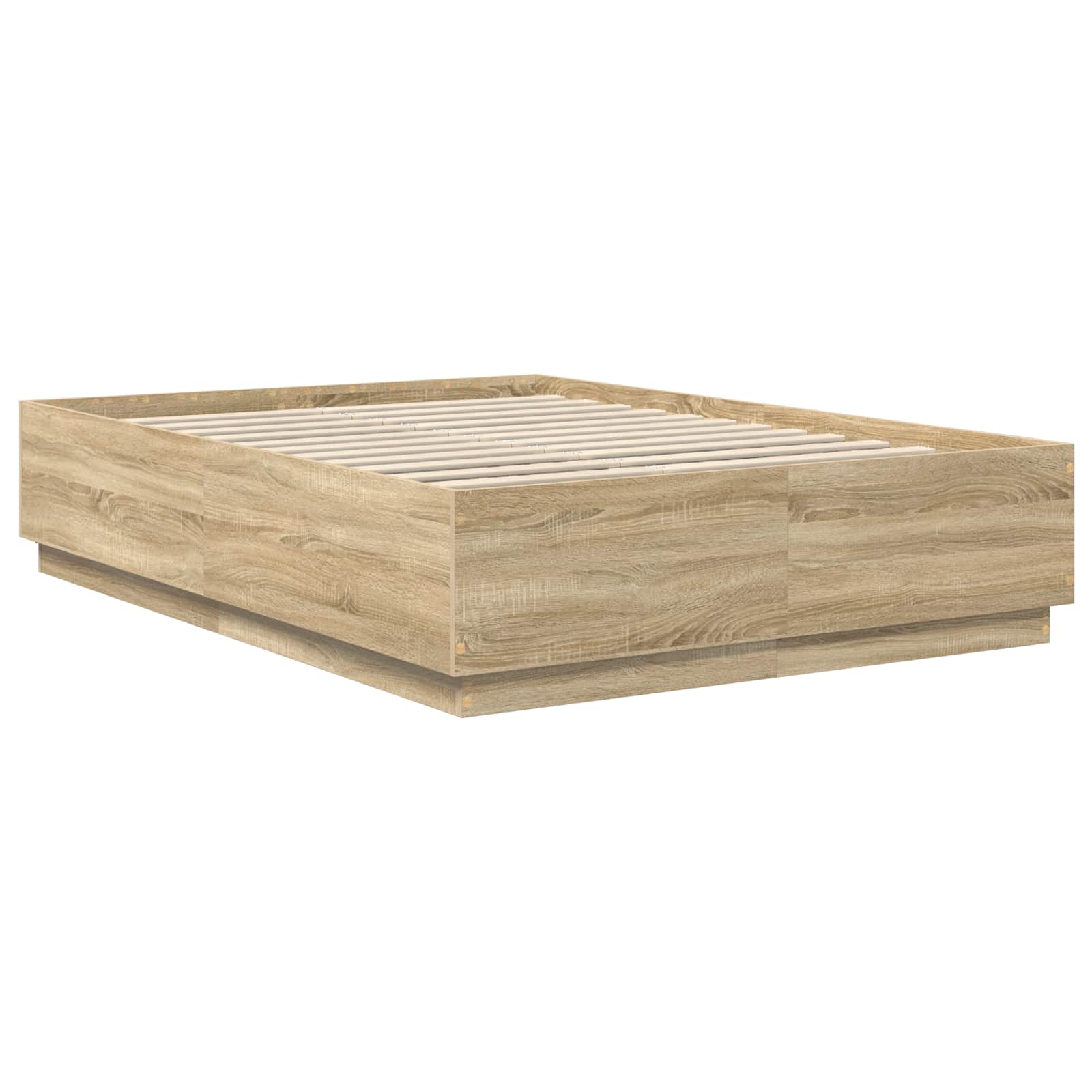 Krevetna konstrukcija S LED lampica Sonoma hrast 150 x 200 cm