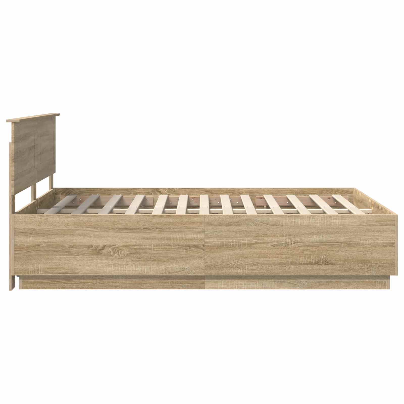 Krevetna konstrukcija S LED lampica Sonoma hrast 150 x 200 cm