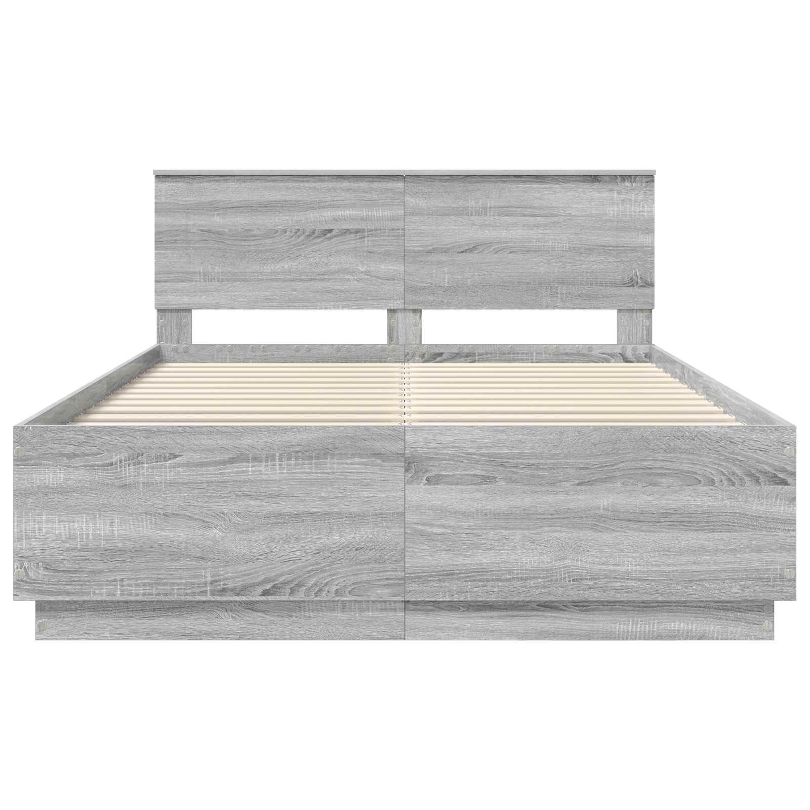 Krevetna konstrukcija s LED trakama Siva Sonoma 150 x 200 cm