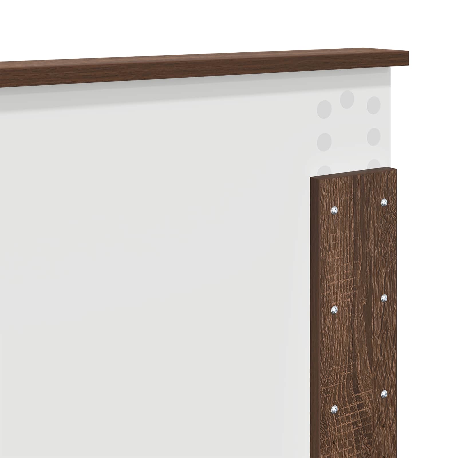 Krevetna konstrukcija S LED lampica Smeđi hrast 150 x 200 cm