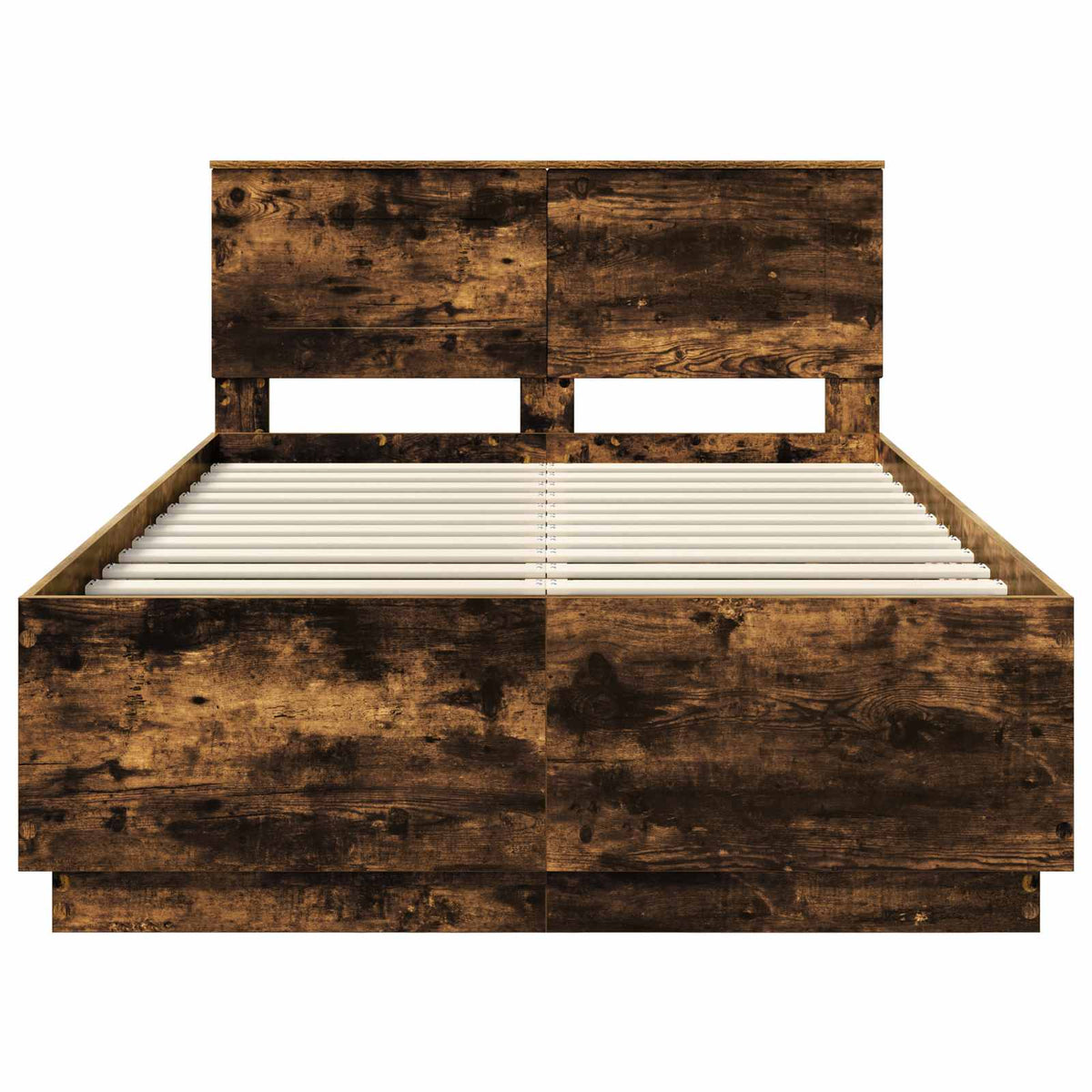 Krevetna konstrukcija S LED lampica Dimljeni hrast 135 x 190 cm