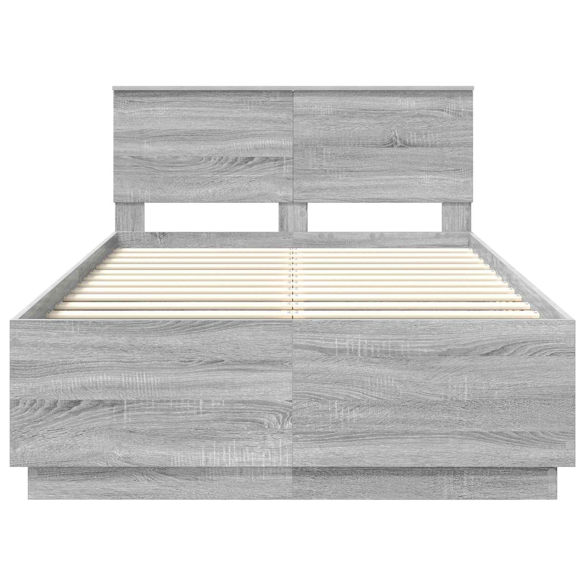 Krevetna konstrukcija S LED lampica Siva Sonoma 120 x 200 cm