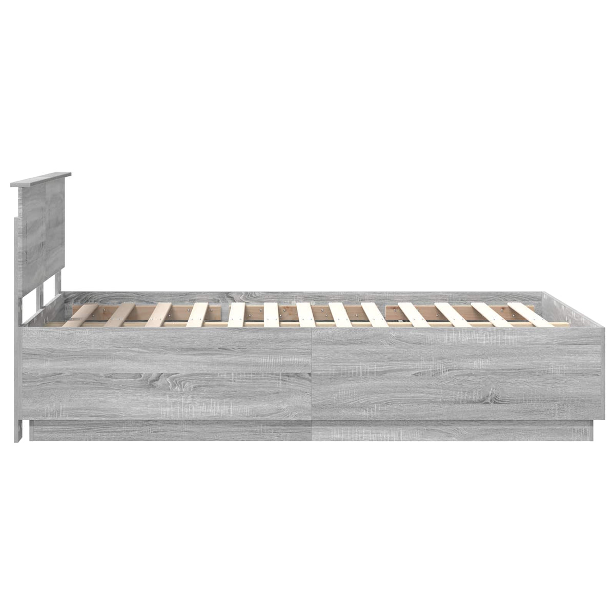 Krevetna konstrukcija S LED lampica Siva Sonoma 120 x 200 cm