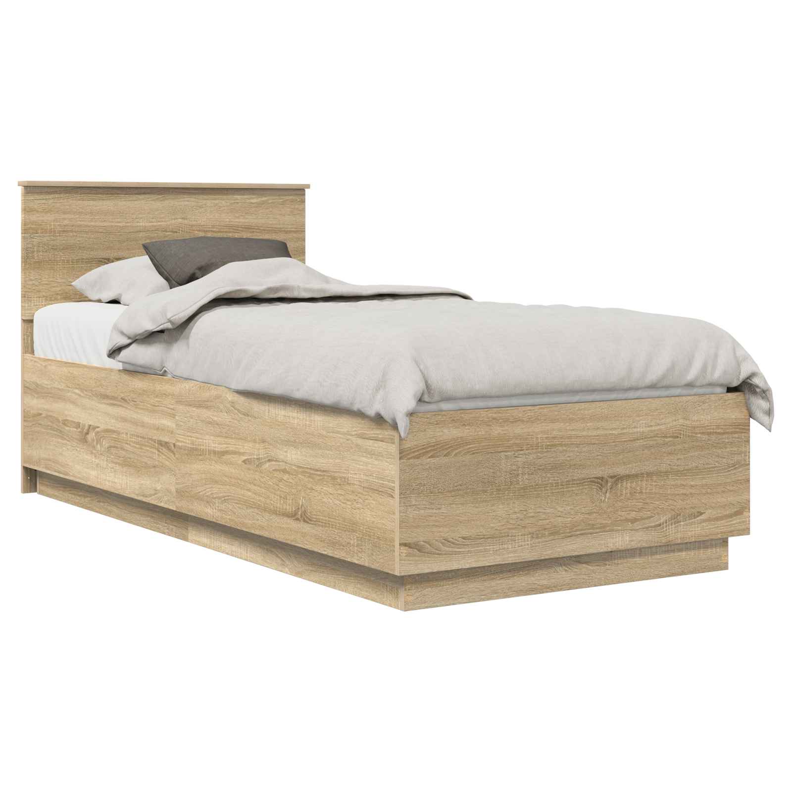 Krevetna konstrukcija s LED trakama Sonoma hrast 70 x 190 cm