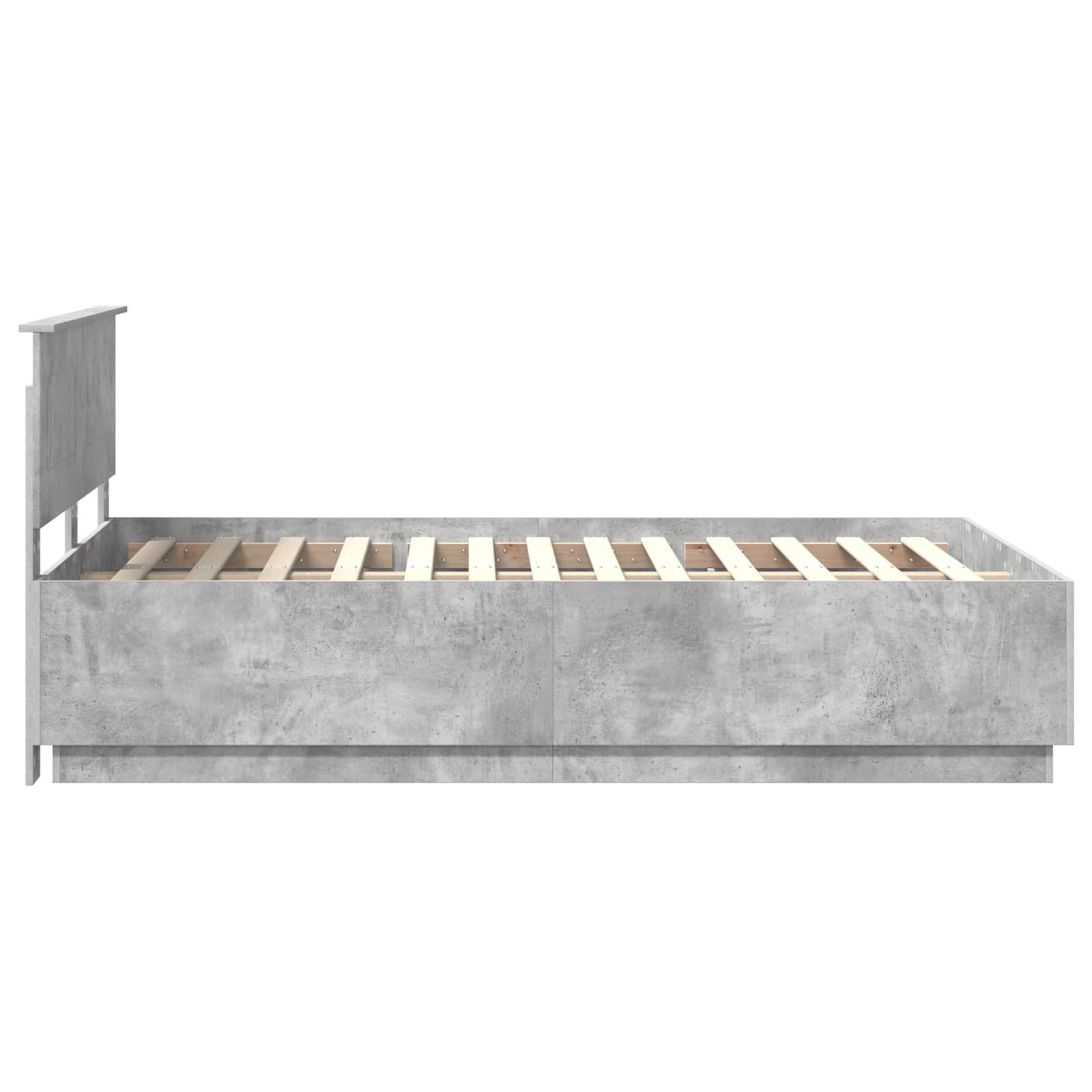 Krevetna konstrukcija s uzglavljem Betonska siva 135 x 190 cm