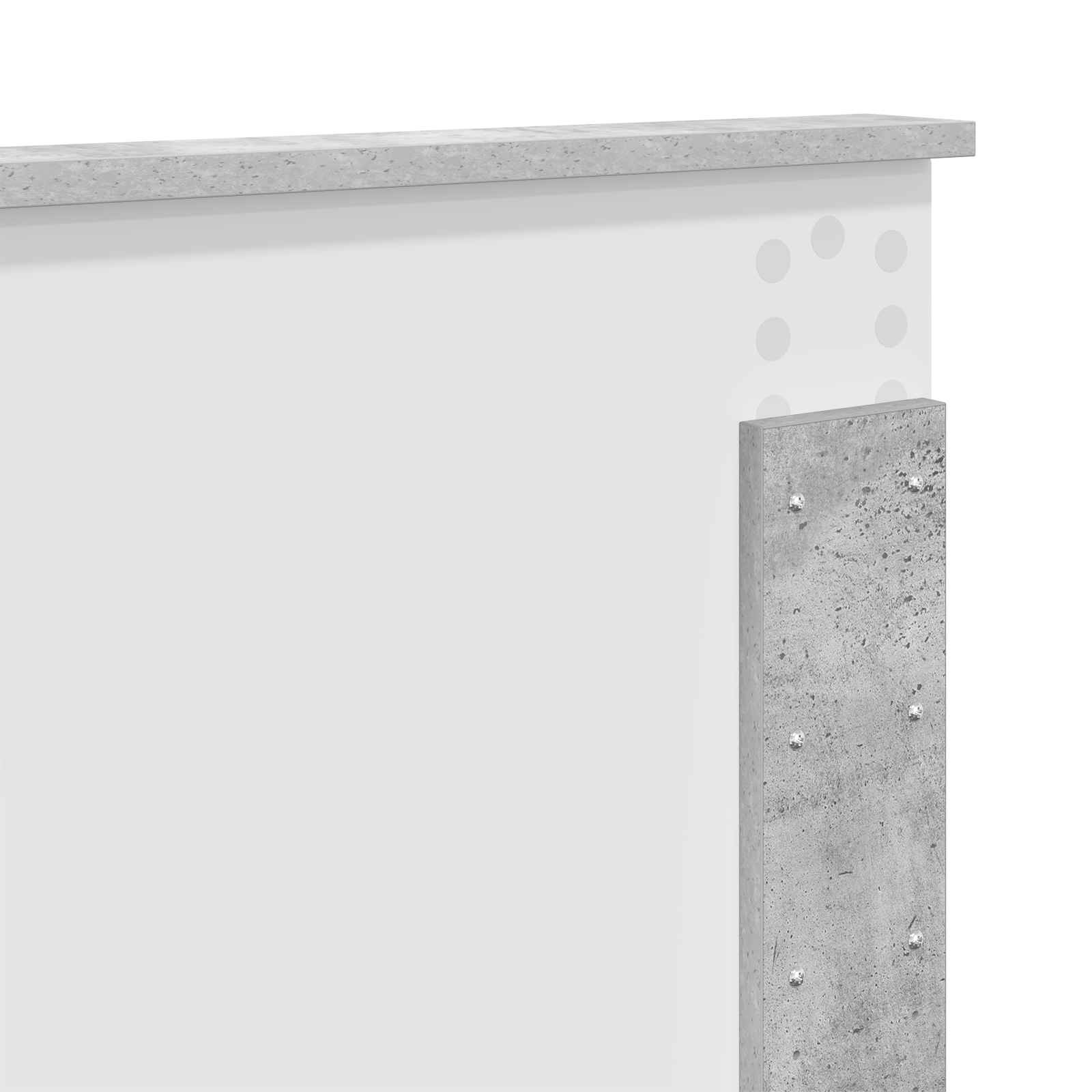Krevetna konstrukcija s uzglavljem Betonska siva 120 x 200 cm