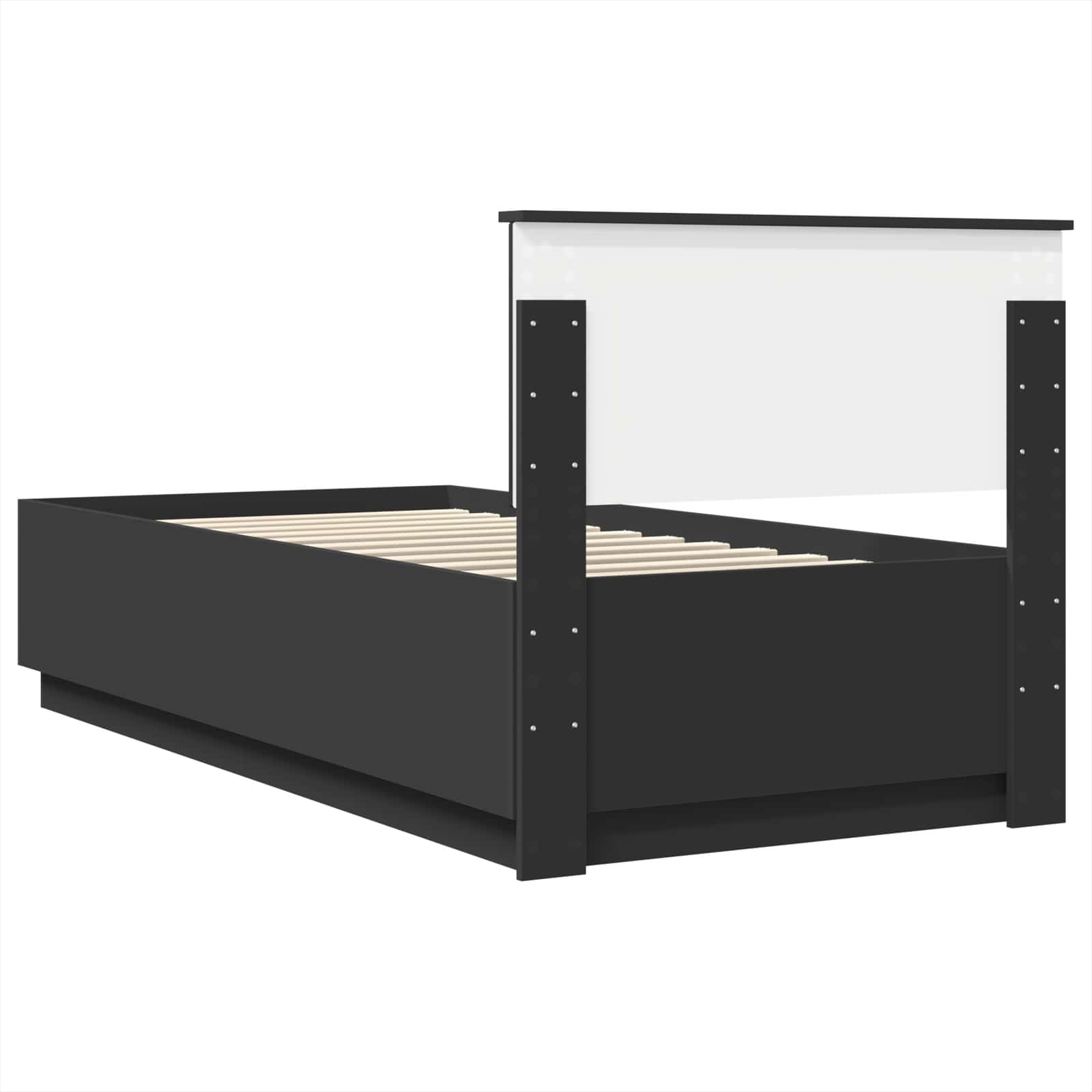Krevetna konstrukcija Crna 90 x 200 cm Konstruirano drvo