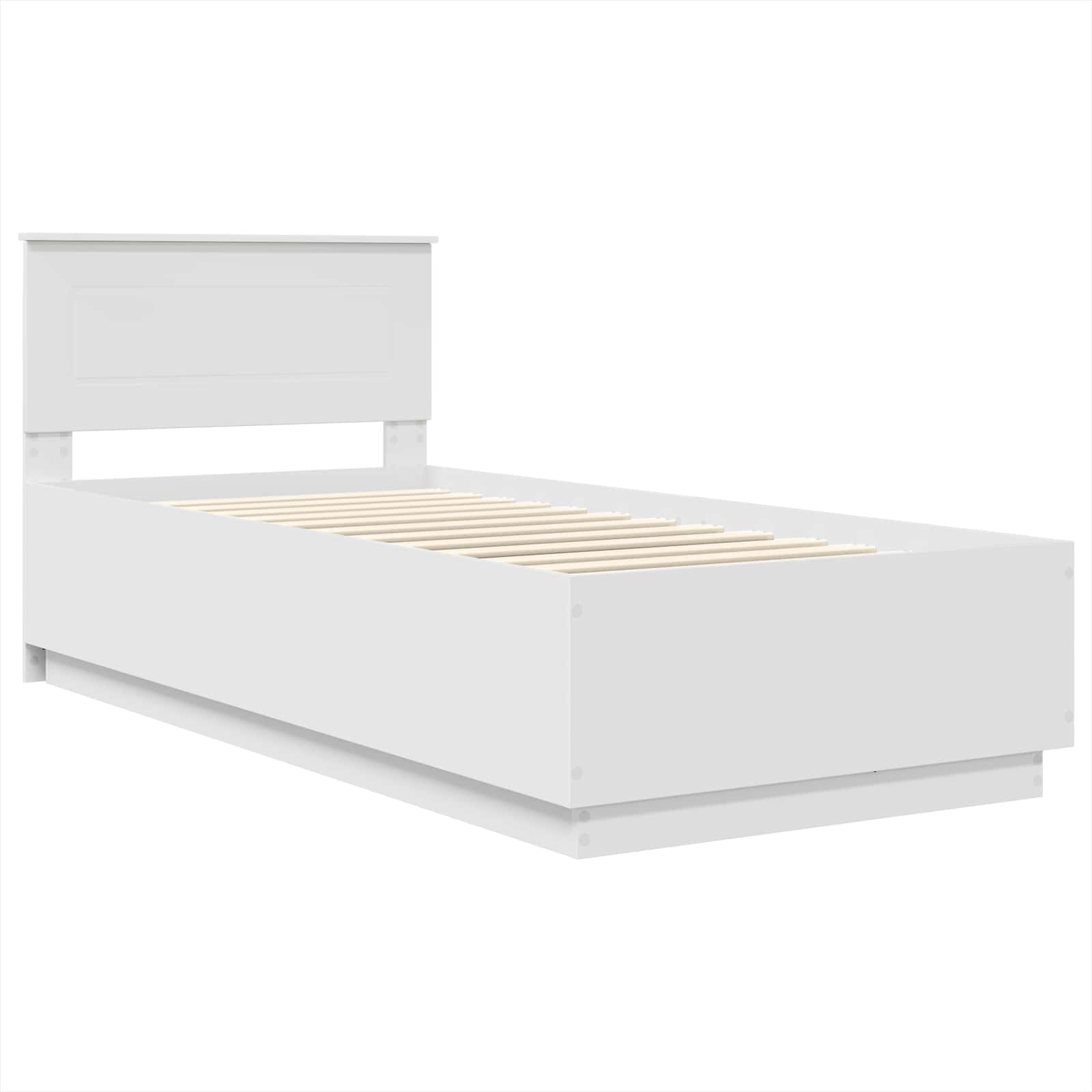Krevetna konstrukcija Bijela 75 x 190 cm Konstruirano drvo