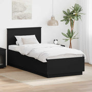 Krevetna konstrukcija Crna 70 x 190 cm Konstruirano drvo