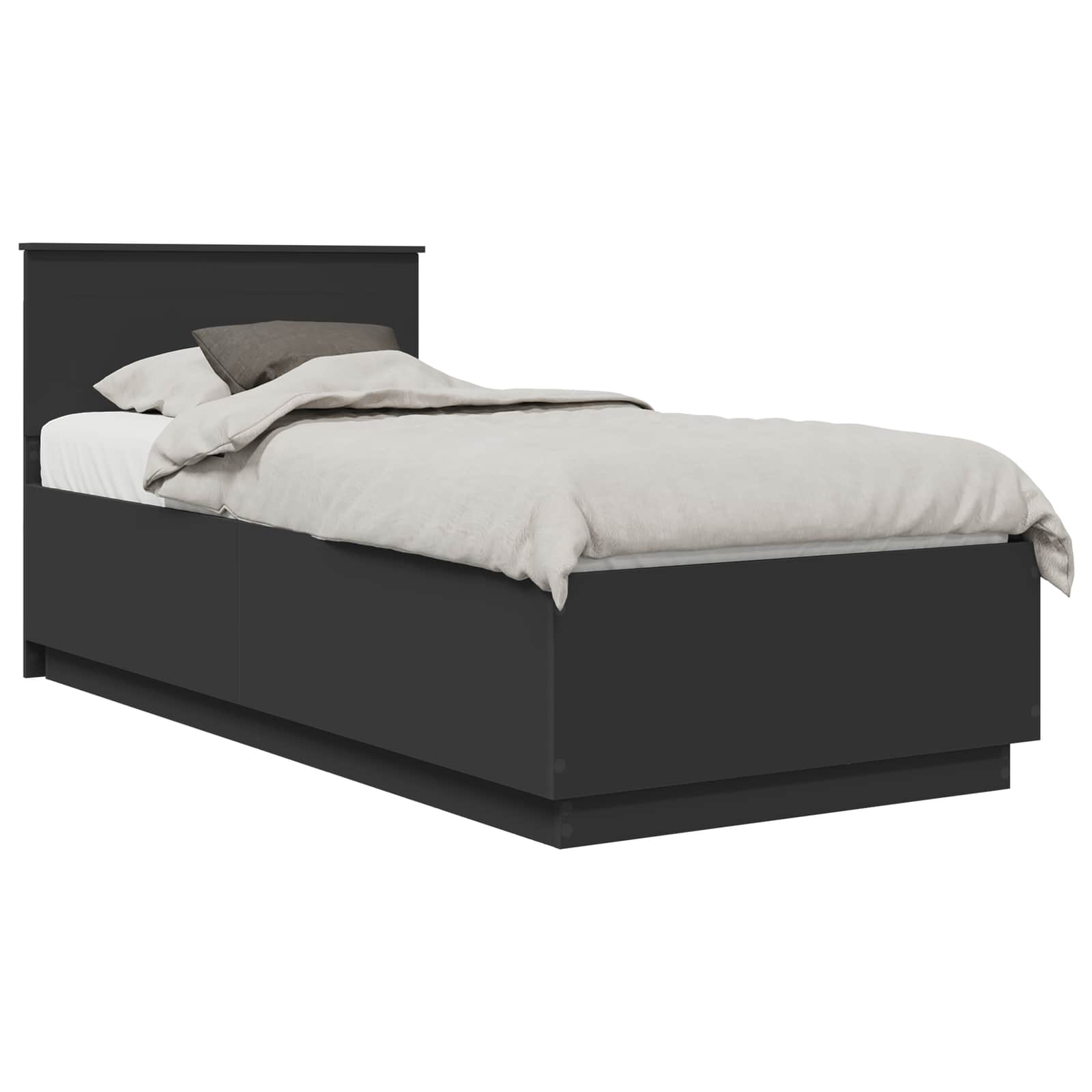 Krevetna konstrukcija Crna 70 x 190 cm Konstruirano drvo