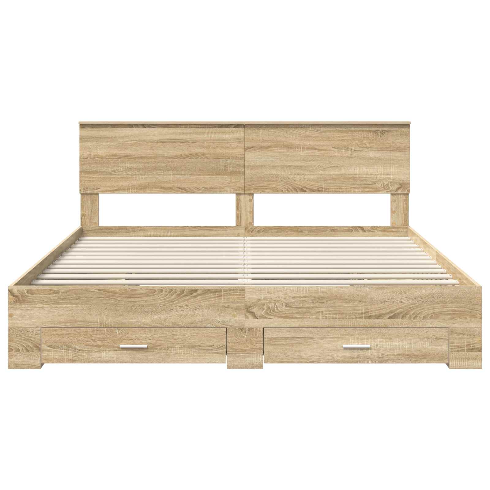 Krevetna konstrukcija s uzglavljem Sonoma hrast 200 x 200 cm