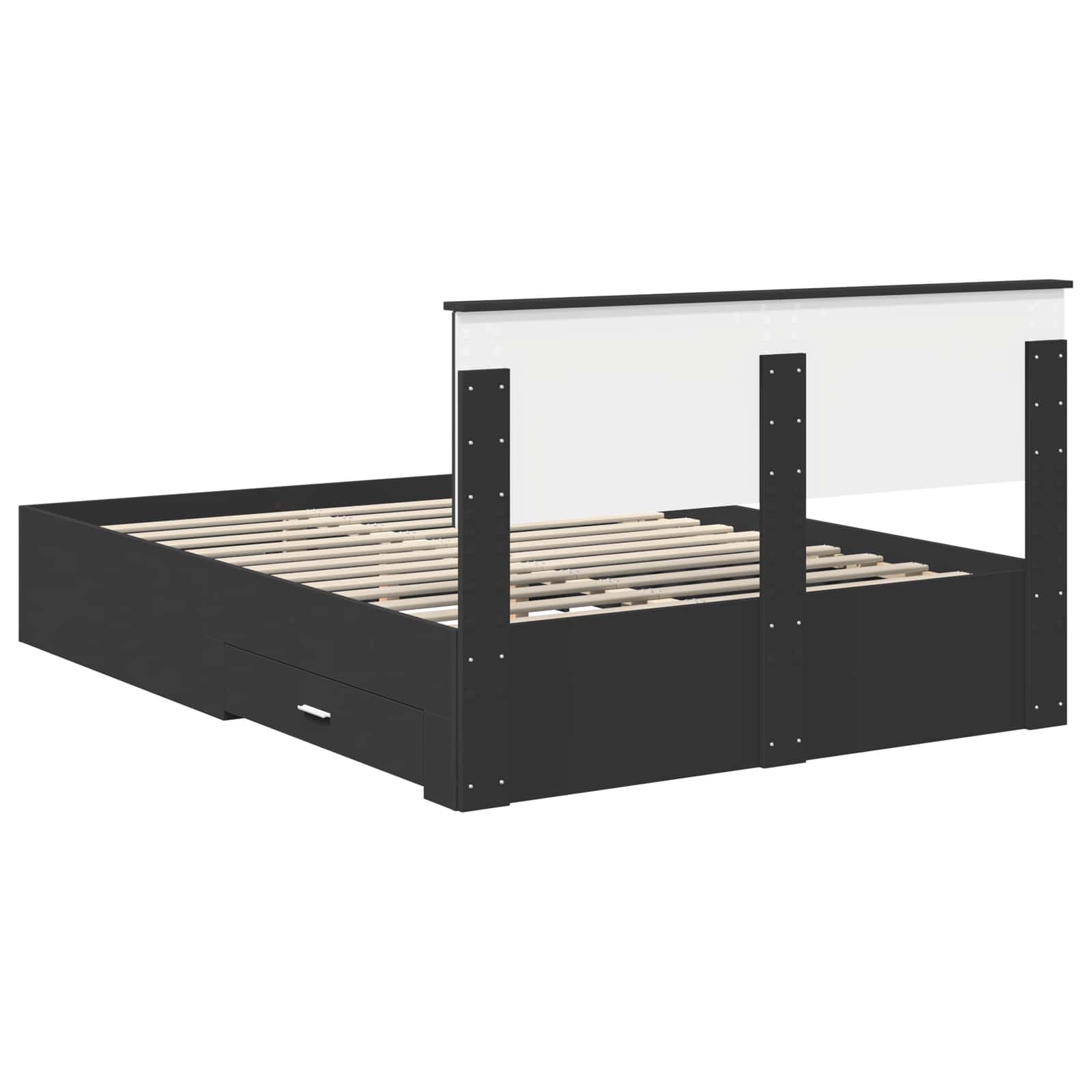 Krevetna konstrukcija Crna 140 x 190 cm Konstruirano drvo